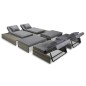 vidaXL Set de muebles de jardín 5 pzas y cojines ratán sintético gris vidaXL Set de muebles de jardín 5 pzas y cojines ratán sintético gris