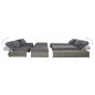 vidaXL Set de muebles de jardín 5 pzas y cojines ratán sintético gris vidaXL Set de muebles de jardín 5 pzas y cojines ratán sintético gris