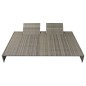 vidaXL Set de muebles de jardín 5 pzas y cojines ratán sintético gris vidaXL Set de muebles de jardín 5 pzas y cojines ratán sintético gris