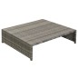 vidaXL Set de muebles de jardín 5 pzas y cojines ratán sintético gris vidaXL Set de muebles de jardín 5 pzas y cojines ratán sintético gris