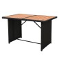 vidaXL Set muebles de jardín 7 piezas y cojines ratán sintético negro vidaXL Set muebles de jardín 7 piezas y cojines ratán sintético negro