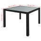 vidaXL Set comedor de jardín 5 piezas y cojines ratán sintético negro vidaXL Set comedor de jardín 5 piezas y cojines ratán sintético negro