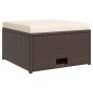 vidaXL Set muebles de jardín 4 piezas y cojines ratán sintético marrón vidaXL Set muebles de jardín 4 piezas y cojines ratán sintético marrón