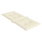 vidaXL Cojín silla de jardín respaldo alto 2 uds tela crema 120x50x3cm