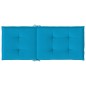 vidaXL Cojín silla de jardín respaldo alto 2 uds tela azul 120x50x3 cm vidaXL Cojín silla de jardín respaldo alto 2 uds tela azul 120x50x3 cm