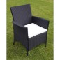 vidaXL Set comedor de jardín 7 piezas y cojines ratán sintético negro vidaXL Set comedor de jardín 7 piezas y cojines ratán sintético negro