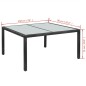 vidaXL Set comedor de jardín 7 piezas y cojines ratán sintético negro vidaXL Set comedor de jardín 7 piezas y cojines ratán sintético negro