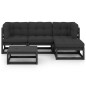 vidaXL Juego de muebles de jardín 5 pzas y cojines madera pino maciza vidaXL Juego de muebles de jardín 5 pzas y cojines madera pino maciza