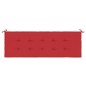 vidaXL Cojín de banco de jardín tela Oxford rojo 150x50x3 cm