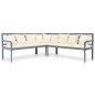 vidaXL Set muebles de jardín 4 pzas madera maciza acacia gris y blanco vidaXL Set muebles de jardín 4 pzas madera maciza acacia gris y blanco