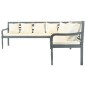 vidaXL Set muebles de jardín 4 pzas madera maciza acacia gris y blanco vidaXL Set muebles de jardín 4 pzas madera maciza acacia gris y blanco