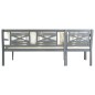 vidaXL Set muebles de jardín 4 pzas madera maciza acacia gris y blanco vidaXL Set muebles de jardín 4 pzas madera maciza acacia gris y blanco