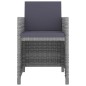 vidaXL Set de comedor de jardín 5 pzas y cojines ratán sintético gris vidaXL Set de comedor de jardín 5 pzas y cojines ratán sintético gris