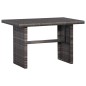 vidaXL Set mesa y sillas jardín 3 pzas y cojines ratán sintético gris vidaXL Set mesa y sillas jardín 3 pzas y cojines ratán sintético gris