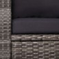 vidaXL Set mesa y sillas jardín 3 pzas y cojines ratán sintético gris vidaXL Set mesa y sillas jardín 3 pzas y cojines ratán sintético gris
