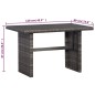 vidaXL Set mesa y sillas jardín 3 pzas y cojines ratán sintético gris vidaXL Set mesa y sillas jardín 3 pzas y cojines ratán sintético gris