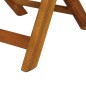 vidaXL Mesa y sillas bistró plegables 3 pzas y cojines madera maciza