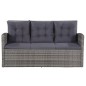 vidaXL Set de muebles de jardín 6 pzas y cojines ratán sintético gris vidaXL Set de muebles de jardín 6 pzas y cojines ratán sintético gris