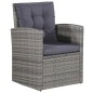 vidaXL Set de muebles de jardín 6 pzas y cojines ratán sintético gris vidaXL Set de muebles de jardín 6 pzas y cojines ratán sintético gris