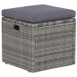 vidaXL Set de muebles de jardín 6 pzas y cojines ratán sintético gris vidaXL Set de muebles de jardín 6 pzas y cojines ratán sintético gris