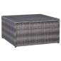 vidaXL Set de sofás de jardín 7 piezas y cojines ratán sintético gris