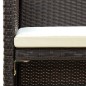 vidaXL Set muebles de jardín 4 piezas y cojines ratán sintético marrón