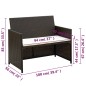 vidaXL Set muebles de jardín 4 piezas y cojines ratán sintético marrón