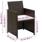 vidaXL Set muebles de jardín 4 piezas y cojines ratán sintético marrón