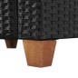 vidaXL Set de muebles de jardín 4 pzas y cojines ratán sintético negro vidaXL Set de muebles de jardín 4 pzas y cojines ratán sintético negro