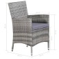 vidaXL Set de comedor de jardín 11 pzas y cojines ratán sintético gris vidaXL Set de comedor de jardín 11 pzas y cojines ratán sintético gris