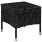 vidaXL Set mesa y sillas bistró de jardín 3 pzas ratán sintético negro vidaXL Set mesa y sillas bistró de jardín 3 pzas ratán sintético negro