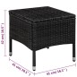 vidaXL Set mesa y sillas bistró de jardín 3 pzas ratán sintético negro vidaXL Set mesa y sillas bistró de jardín 3 pzas ratán sintético negro