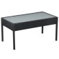 vidaXL Set muebles de jardín 5 piezas y cojines ratán sintético negro vidaXL Set muebles de jardín 5 piezas y cojines ratán sintético negro