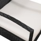 vidaXL Set muebles de jardín 5 piezas y cojines ratán sintético negro vidaXL Set muebles de jardín 5 piezas y cojines ratán sintético negro