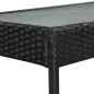 vidaXL Set muebles de jardín 5 piezas y cojines ratán sintético negro vidaXL Set muebles de jardín 5 piezas y cojines ratán sintético negro