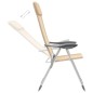 vidaXL Sillas de camping plegables 2 unidades aluminio crema