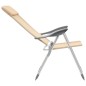 vidaXL Sillas de camping plegables 2 unidades aluminio crema