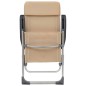 vidaXL Sillas de camping plegables 2 unidades aluminio crema