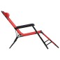 vidaXL Tumbonas plegables con reposapiés 2 unidades acero rojo vidaXL Tumbonas plegables con reposapiés 2 unidades acero rojo
