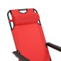 vidaXL Tumbonas plegables con reposapiés 2 unidades acero rojo vidaXL Tumbonas plegables con reposapiés 2 unidades acero rojo