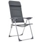 vidaXL Sillas de camping de aluminio 2 unidades gris 58x69x111 cm vidaXL Sillas de camping de aluminio 2 unidades gris 58x69x111 cm