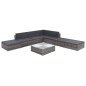vidaXL Set de sofás de jardín 8 piezas y cojines ratán sintético gris vidaXL Set de sofás de jardín 8 piezas y cojines ratán sintético gris
