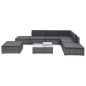 vidaXL Set de sofás de jardín 8 piezas y cojines ratán sintético gris vidaXL Set de sofás de jardín 8 piezas y cojines ratán sintético gris