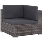 vidaXL Set de sofás de jardín 8 piezas y cojines ratán sintético gris vidaXL Set de sofás de jardín 8 piezas y cojines ratán sintético gris
