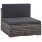 vidaXL Set de sofás de jardín 8 piezas y cojines ratán sintético gris vidaXL Set de sofás de jardín 8 piezas y cojines ratán sintético gris