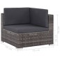 vidaXL Set de sofás de jardín 8 piezas y cojines ratán sintético gris vidaXL Set de sofás de jardín 8 piezas y cojines ratán sintético gris