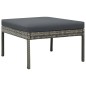 vidaXL Set de muebles de jardín 3 pzas y cojines ratán sintético gris