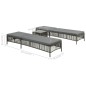 vidaXL Tumbonas 2 unidades con mesa ratán sintético marrón vidaXL Tumbonas 2 unidades con mesa ratán sintético marrón