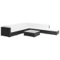 vidaXL Set muebles de jardín 8 piezas y cojines ratán sintético negro vidaXL Set muebles de jardín 8 piezas y cojines ratán sintético negro