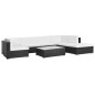 vidaXL Set muebles de jardín 8 piezas y cojines ratán sintético negro vidaXL Set muebles de jardín 8 piezas y cojines ratán sintético negro
